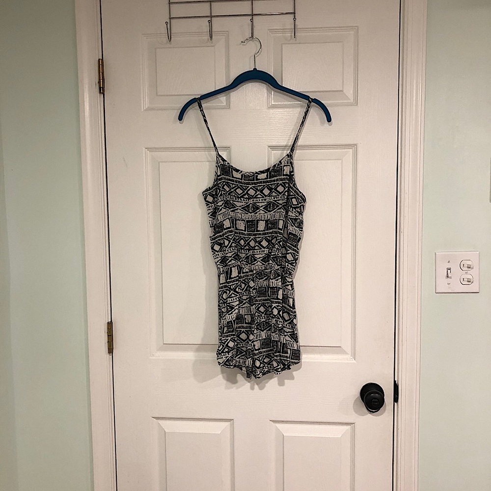 Black and white romper